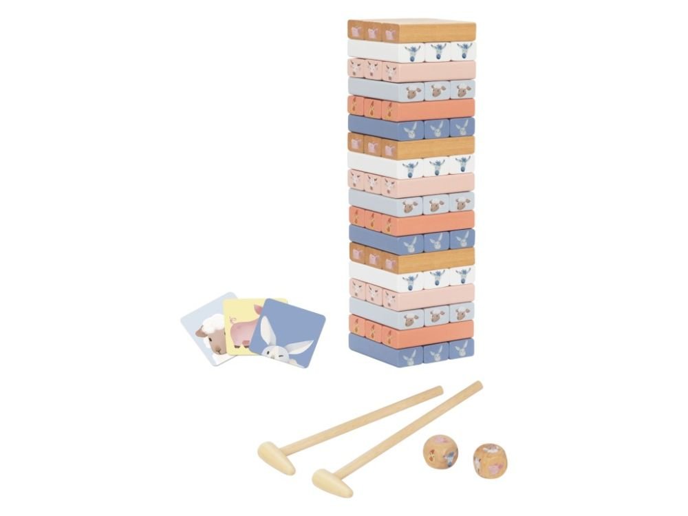 Medinė Jenga bokšto kaladėlių dėlionė