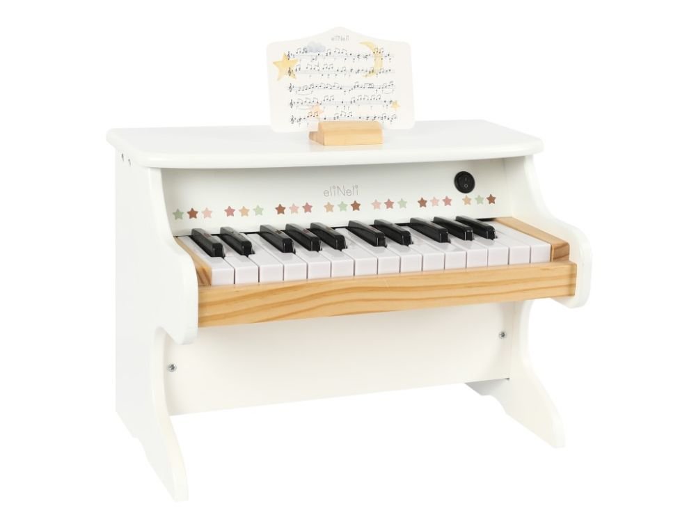Medinis muzikos staliukas su instrumentais