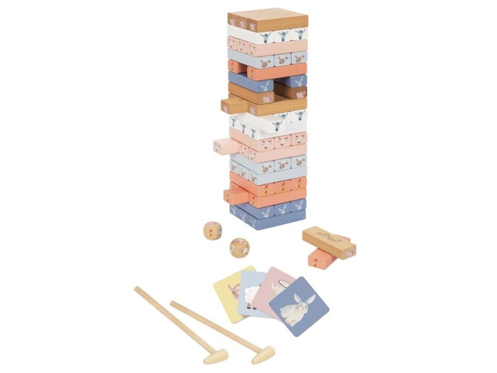 Medinė Jenga bokšto kaladėlių dėlionė