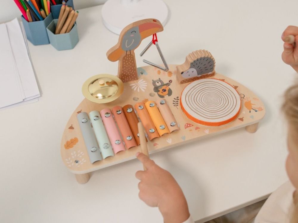 Muzikinis stalas vaikams su gyvūnais – Penki viename
