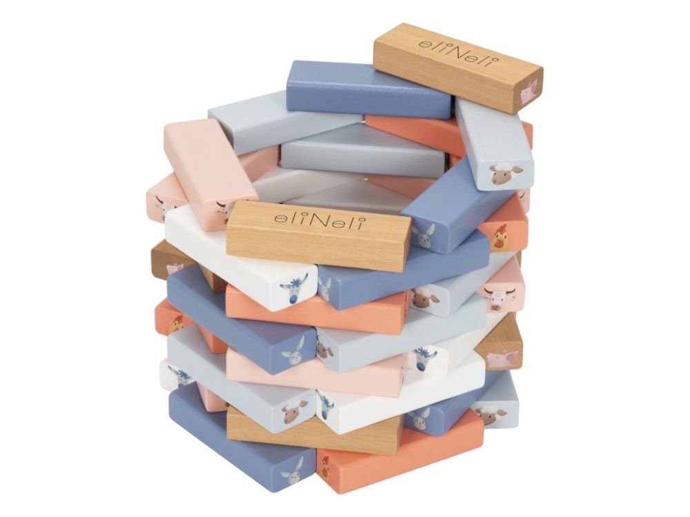 Medinė Jenga bokšto kaladėlių dėlionė