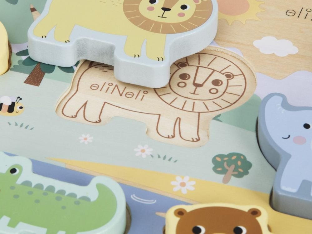 Dėlionė su gyvūnais iš zoologijos sodo