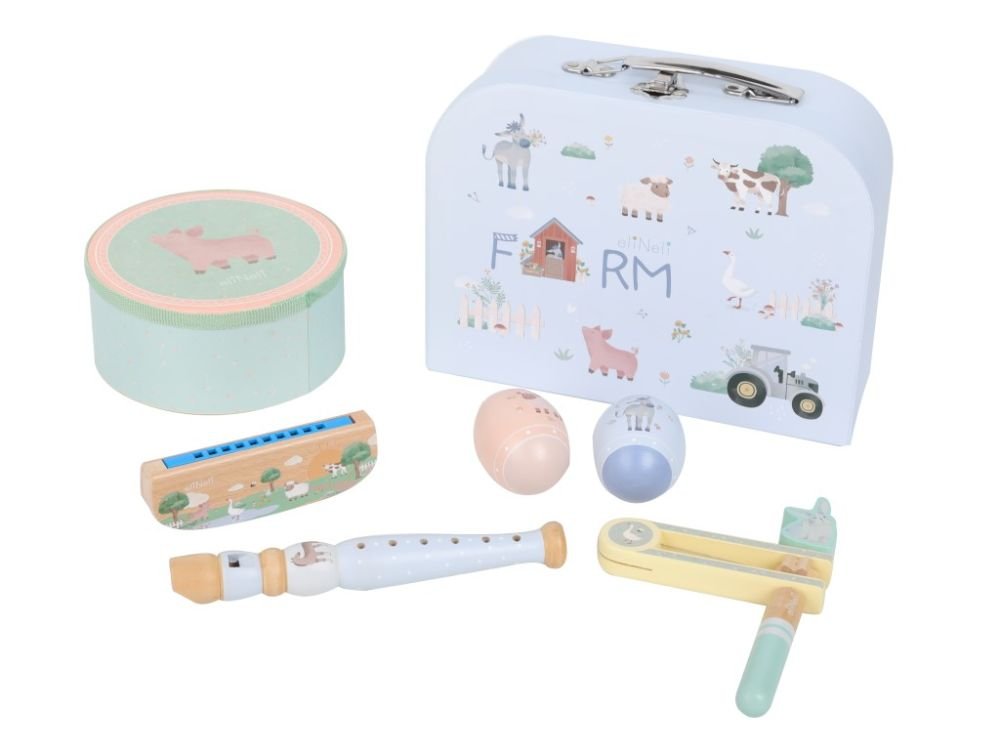 Muzikos instrumentų rinkinys vaikams lagamine - Ferma