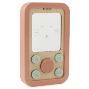 Medinis silikono telefonas kūdikiui - Katytė