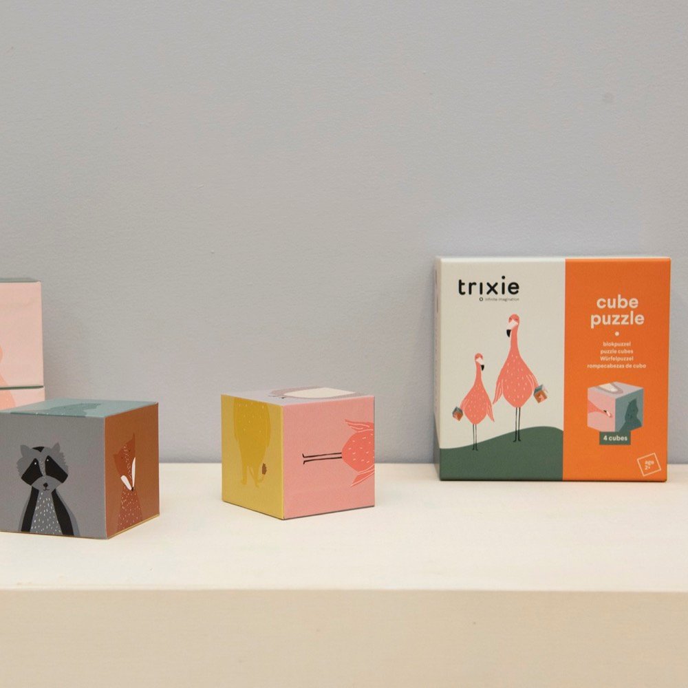 Kubelių gyvūnų dėlionė mažiesiems