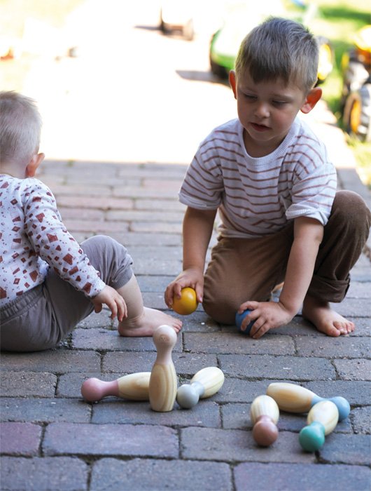„Gyvūnėlių boulingas“ – medinis kėglių žaidimas vaikams