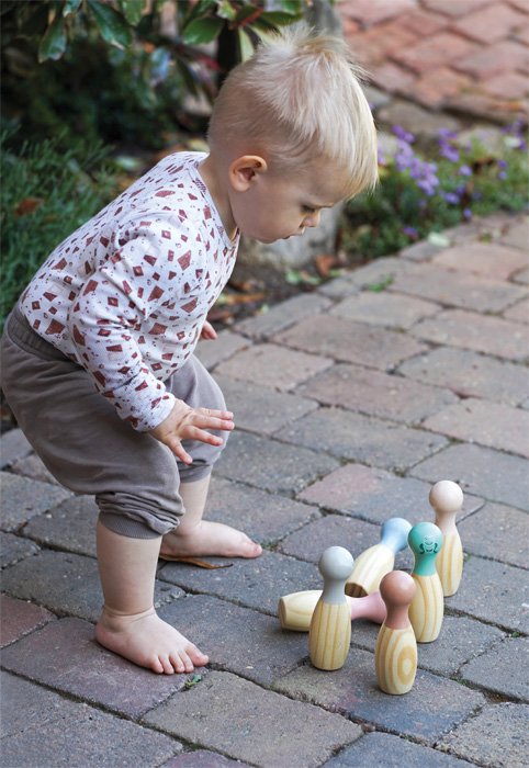 „Gyvūnėlių boulingas“ – medinis kėglių žaidimas vaikams