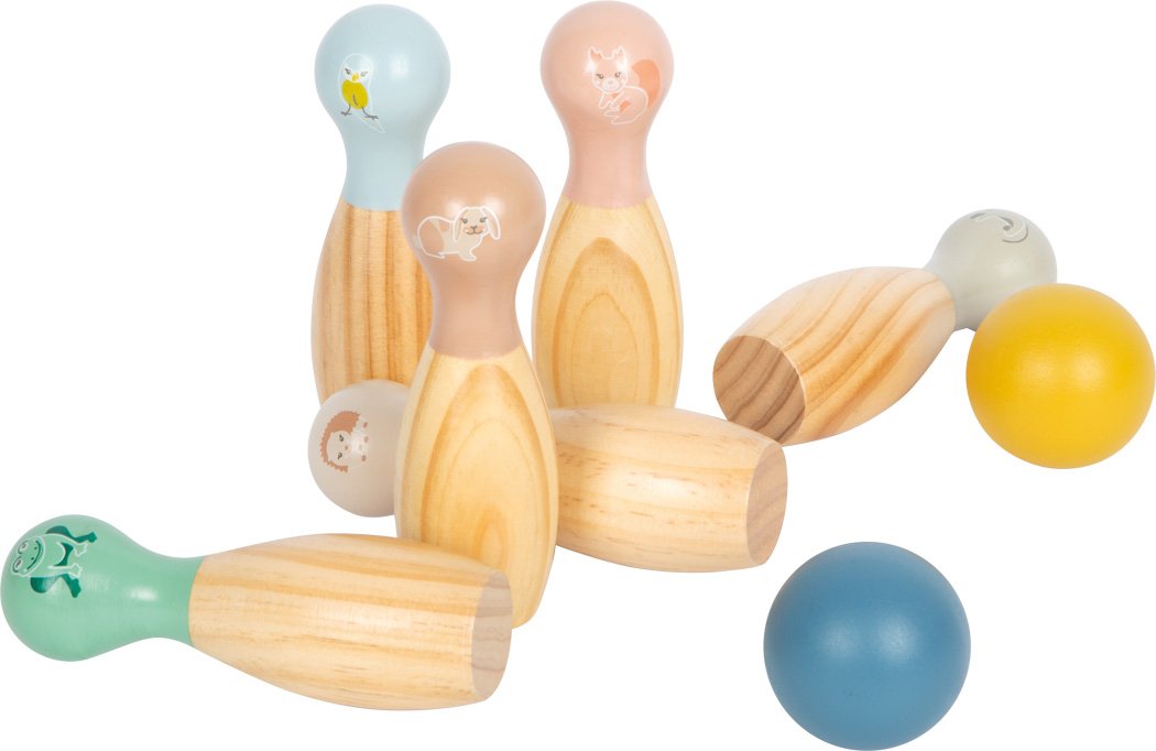 „Gyvūnėlių boulingas“ – medinis kėglių žaidimas vaikams