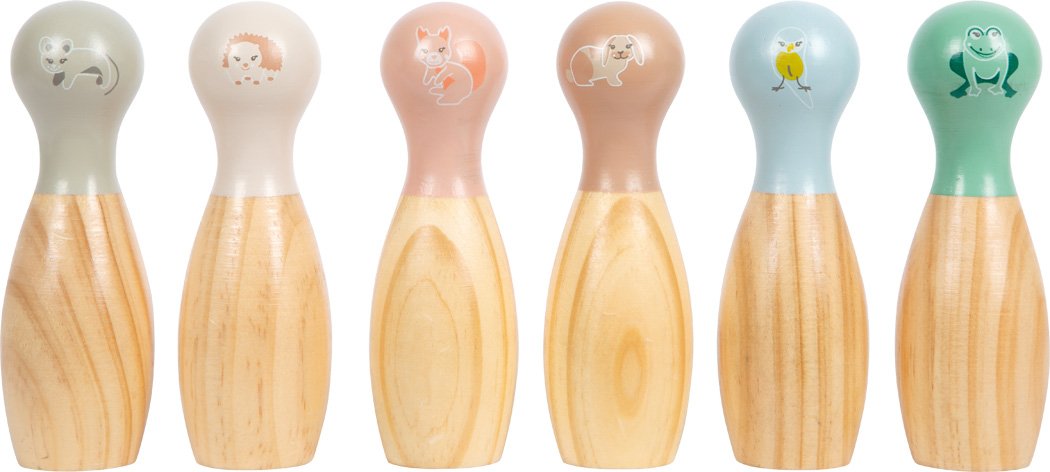 „Gyvūnėlių boulingas“ – medinis kėglių žaidimas vaikams